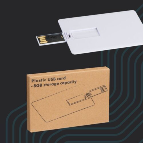 Άσπρη κάρτα USB 8gb